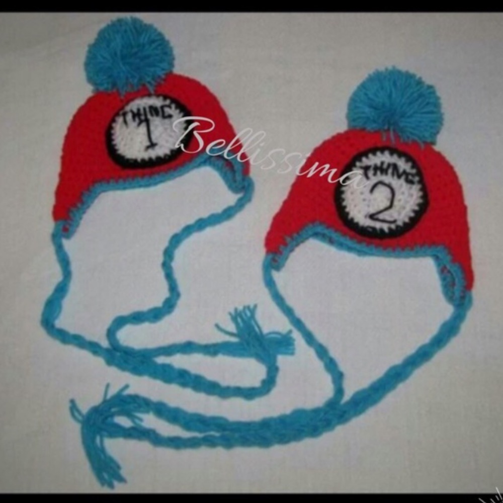 Handmade Thing1 Thing2 newborn hats @cipriani7